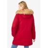 Woman Within Plus Size Arctic Parka Jacket & Hood 34″ Long Down Blend Winter Coat(Classic Red)