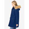 Woman Within Plus Size Arctic Parka Jacket & Hood 34″ Long Down Blend Winter Coat(Evening Blue)