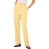 Woman Within Plus Size 7-Day Knit Straight Leg Pant Stretch Elastic Waist (Petite & Tall Available)(Banana)