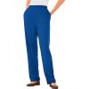 Woman Within Plus Size 7-Day Knit Straight Leg Pant Stretch Elastic Waist (Petite & Tall Available)(Deep Cobalt)