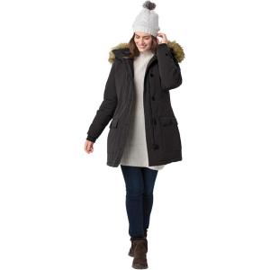 Woman Within Plus Size Arctic Parka Jacket & Hood 34″ Long Down Blend Winter Coat(Black)