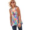 Swimsuits For All Swim 365 Women’s Plus Size Longer-Length Tankini Top(Vivid Tie Dye)