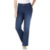 Woman Within Plus Size Stretch Built-in Slimming Panel Bootcut Jeans(Midnight Sanded)