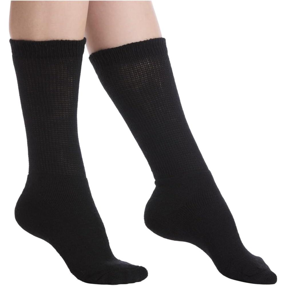 imageComfort Choice Womens Plus Size Diabetic Ultra Plush Crew Socks 3PackBasic Pack