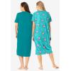 Dreams & Co. Plus Size 2-Pack Long Sleepshirts(Waterfall Owl)