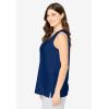 Dreams & Co. Plus Size Knit Sleep Tank(Evening Blue)