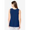 Dreams & Co. Plus Size Knit Sleep Tank(Evening Blue)