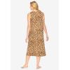 Dreams & Co. Plus Size Long Sleeveless Sleepshirt(Classic Leopard)