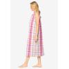 Dreams & Co. Plus Size Long Sleeveless Sleepshirt(Multi Plaid)