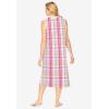 Dreams & Co. Plus Size Long Sleeveless Sleepshirt(Multi Plaid)