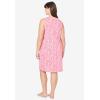 Dreams & Co. Plus Size Short Sleeveless Sleepshirt(Pink Hearts)