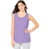 Dreams & Co. Plus Size Knit Sleep Tank(Soft Iris)