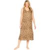 Dreams & Co. Plus Size Long Sleeveless Sleepshirt(Classic Leopard)