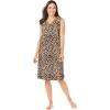 Dreams & Co. Plus Size Short Sleeveless Sleepshirt(Classic Leopard)