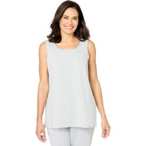 Dreams & Co. Plus Size Knit Sleep Tank(Heather Grey)