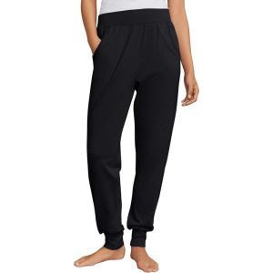 ellos Plus Size Cotton Spandex Jogger Pull On Pants(Black)