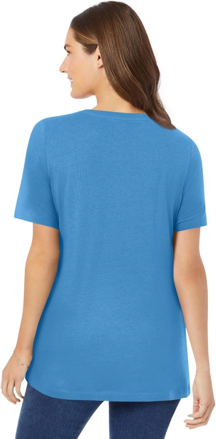 imageWoman Within Plus Size Perfect Crewneck TunicAzure Blue