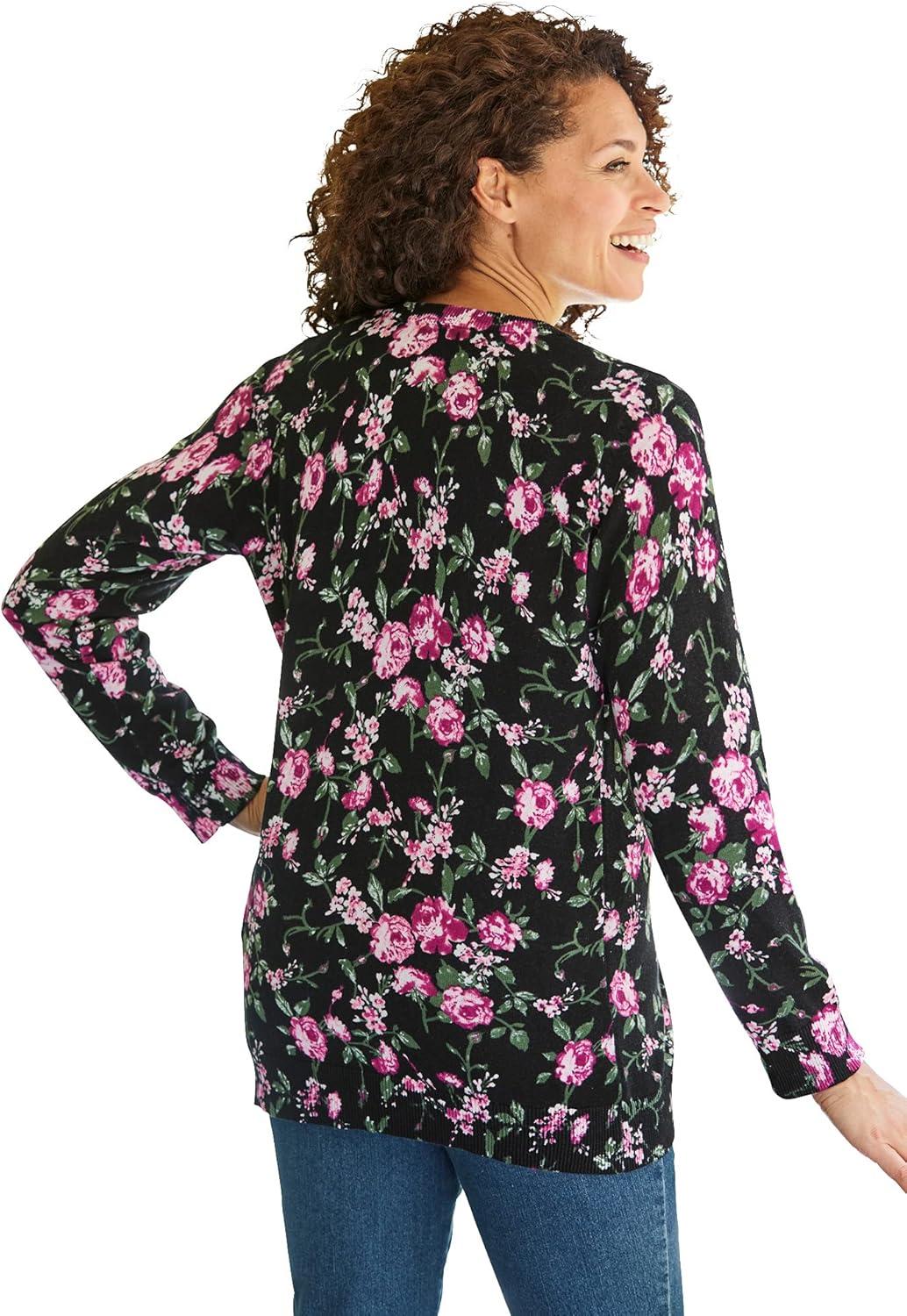 imageWoman Within Plus Size Perfect LongSleeve Cardigan SweaterNavy