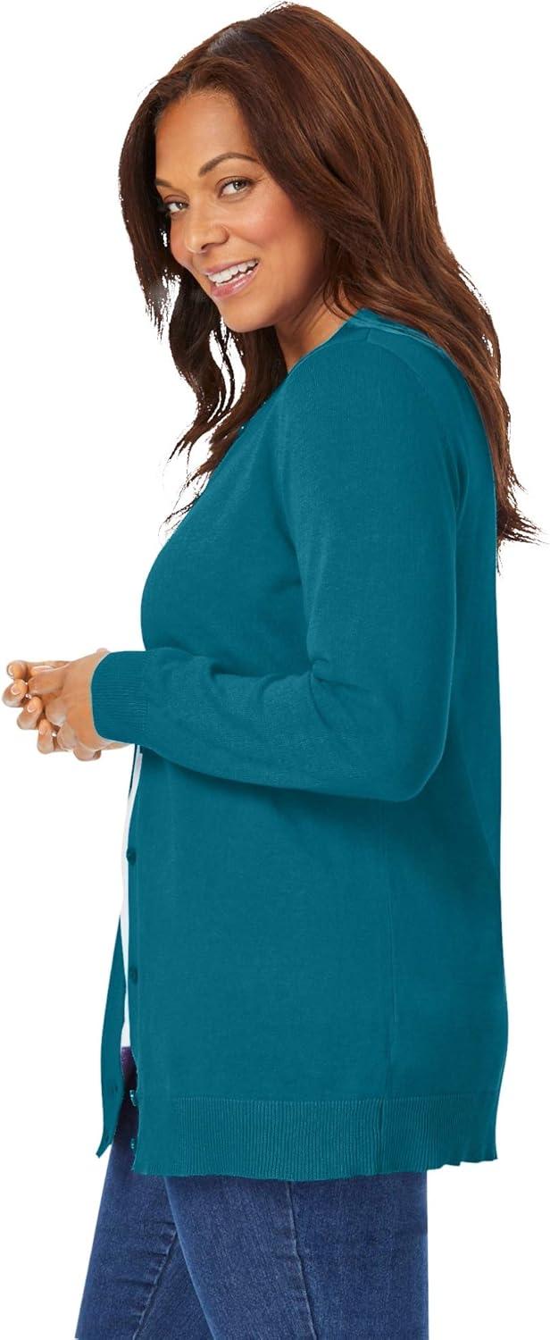 imageWoman Within Plus Size Perfect LongSleeve Cardigan SweaterNavy