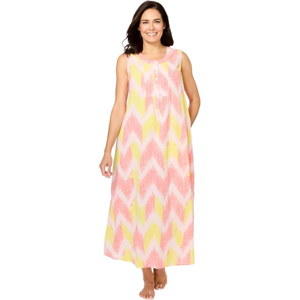 imageDreams amp Co Plus Size Bib LoungerPink Chevron