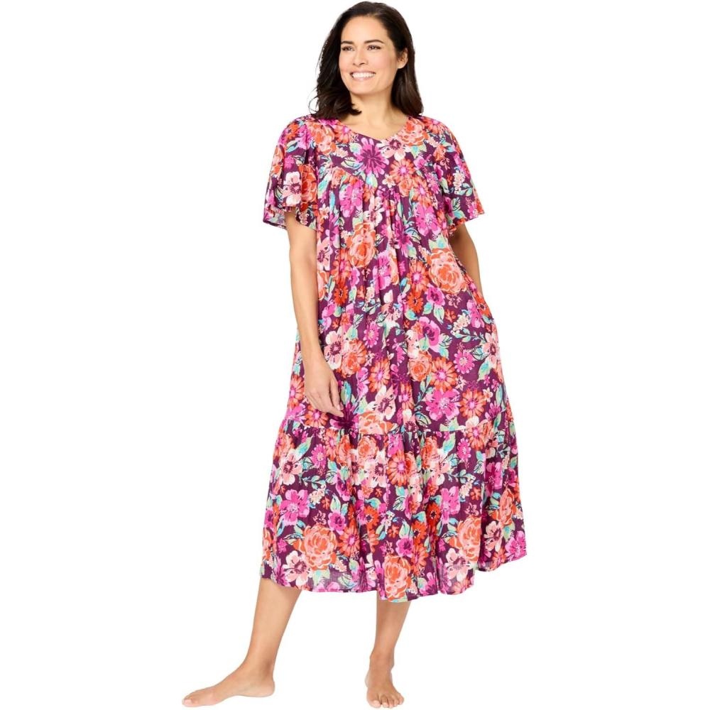 imageOnly Necessities Plus Size Gauze LoungerBoysenberry Floral