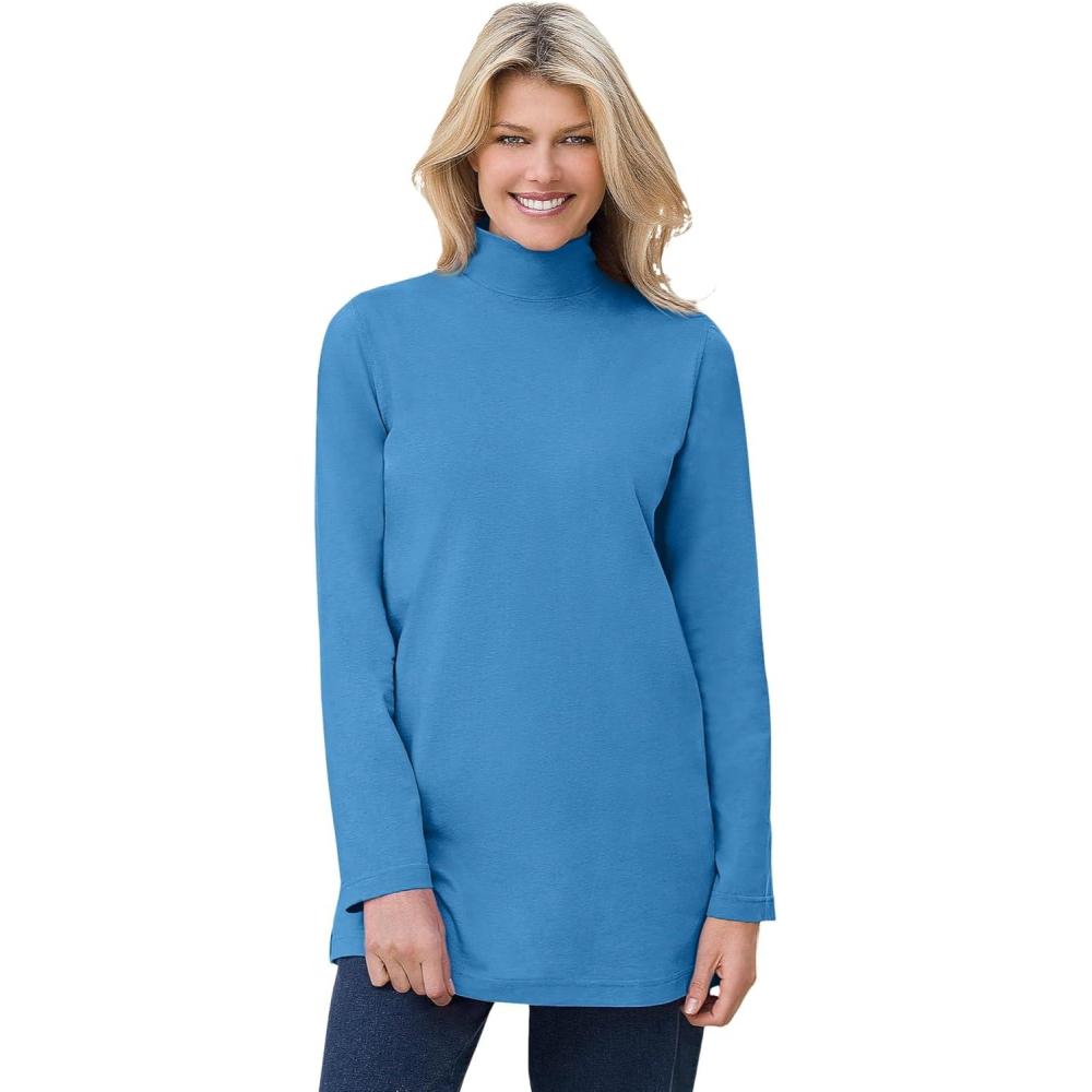 imageWoman Within Plus Size Perfect Mockneck TunicAzure Blue