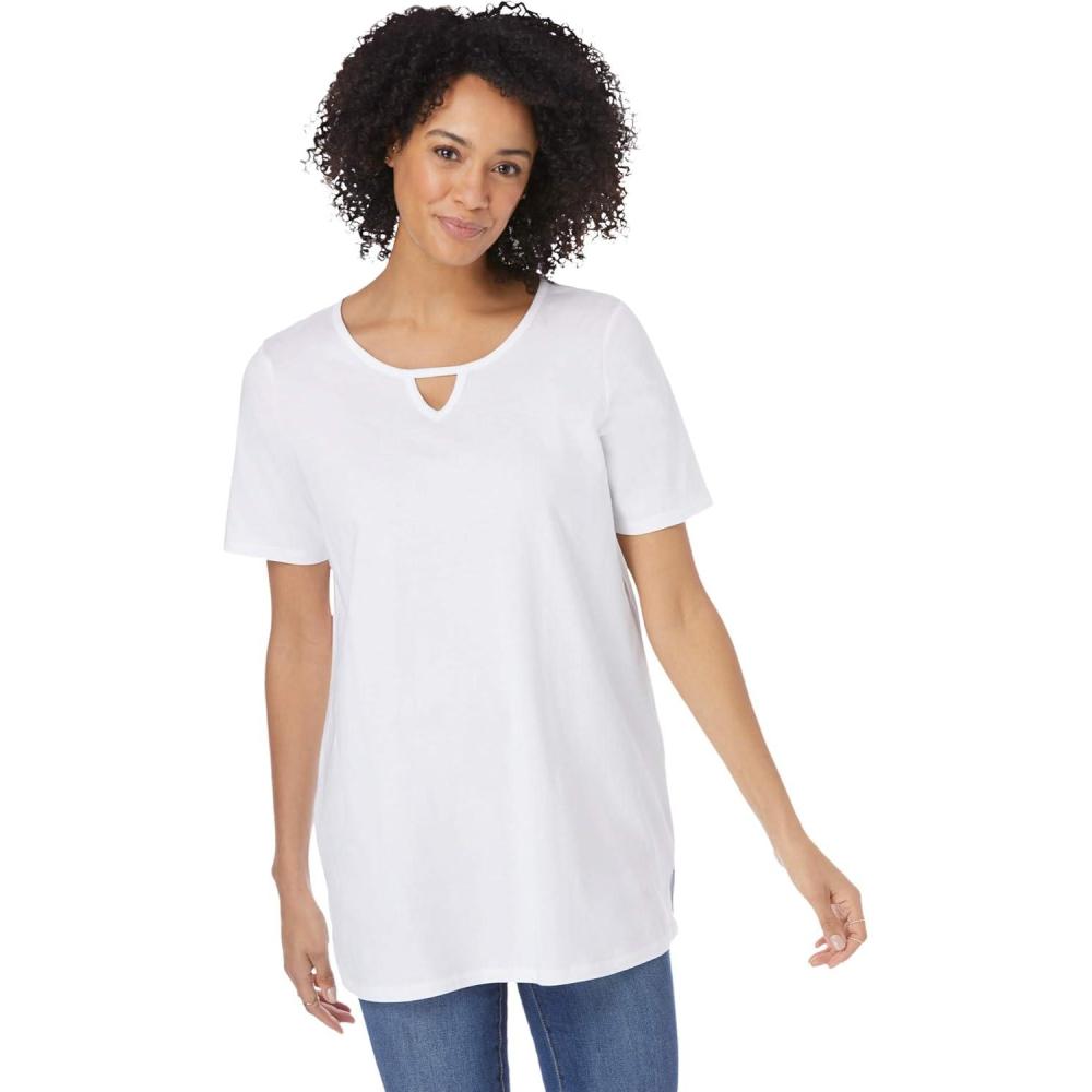 imageWoman Within Plus Size QuiltLined Taslon AnorakWhite
