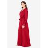 Amoureuse Plus Size Peignoir 2-Piece Tricot Gown & Robe(Classic Red)