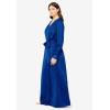 Amoureuse Plus Size Peignoir 2-Piece Tricot Gown & Robe(Ultra Blue)
