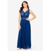 Amoureuse Plus Size Peignoir 2-Piece Tricot Gown & Robe(Ultra Blue)