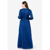 Amoureuse Plus Size Peignoir 2-Piece Tricot Gown & Robe(Ultra Blue)