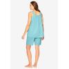 Dreams & Co. Plus Size 2-Piece Short PJ Set(Pale Ocean)