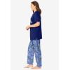 Dreams & Co. Plus Size Graphic Tee PJ Set(Evening Blue Golden Retriever)