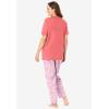 Dreams & Co. Plus Size Graphic Tee PJ Set(Sweet Coral Bees)