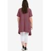 Ellos Plus Size Linen-Blend Hanky Hem Tunic(Vintage Plum)