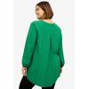 Ellos Plus Size Long Sleeve Inverted Pleat Tunic(Royal Green)