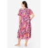 Only Necessities Plus Size Gauze Lounger(Boysenberry Floral)