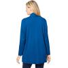 Woman Within Plus Size 2-Fer Cardigan & Attached Lace Tunic(Deep Cobalt)