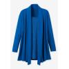 Woman Within Plus Size 2-Fer Cardigan & Attached Lace Tunic(Deep Cobalt)