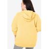 Woman Within Plus Size Better Fleece Zip-Front Hoodie Long Oversized Sweatshirt(Banana)