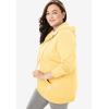 Woman Within Plus Size Better Fleece Zip-Front Hoodie Long Oversized Sweatshirt(Banana)