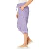 Woman Within Plus Size Convertible Length Cargo Bermuda/Short(Pale Lilac)