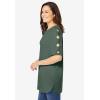 Woman Within Plus Size Cut-Out Sleeve Tunic(Pine)