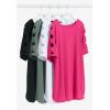Woman Within Plus Size Cut-Out Sleeve Tunic(Raspberry Sorbet)