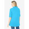 Woman Within Plus Size Knit Shirt with Free Tank(Paradise Blue)