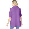 Woman Within Plus Size Knit Shirt with Free Tank(Pretty Violet)