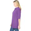 Woman Within Plus Size Knit Shirt with Free Tank(Pretty Violet)