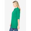 Woman Within Plus Size Knit Shirt with Free Tank(Tropical Emerald)