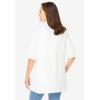 Woman Within Plus Size Knit Shirt with Free Tank(White)