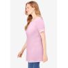 Woman Within Plus Size Layered-Look Tee(Pink)